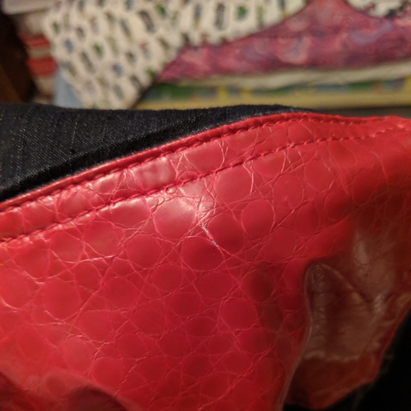 Denim Jacket with Red Accent - Picture 6 of 6